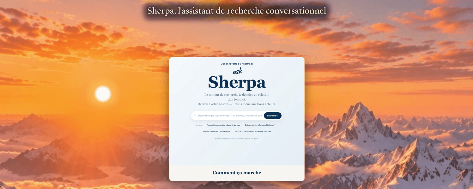 Sherpa, l’assistant IA de REUSE ADVISOR qui aide à chercher sans se perdre