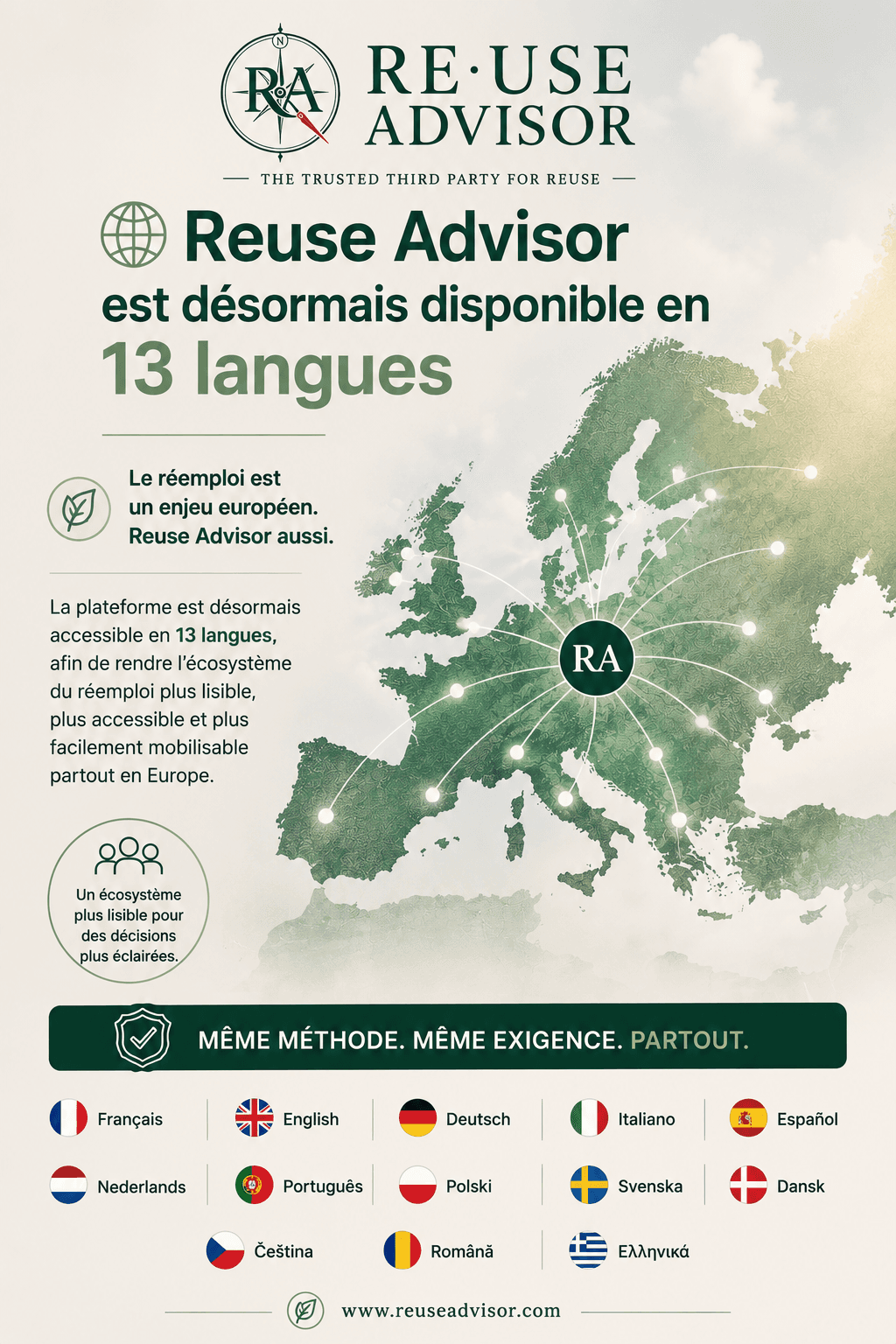 🌍 Reuse Advisor est désormais disponible en 13 langues